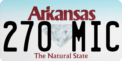 AR license plate 270MIC