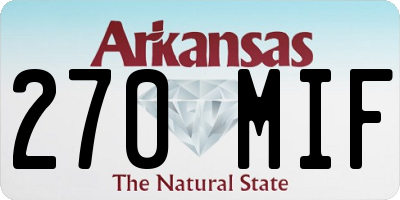 AR license plate 270MIF