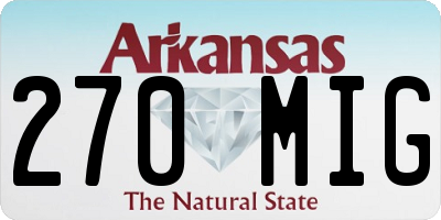 AR license plate 270MIG