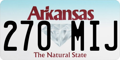 AR license plate 270MIJ