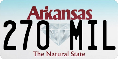 AR license plate 270MIL