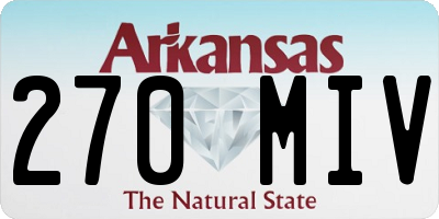 AR license plate 270MIV