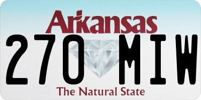 AR license plate 270MIW