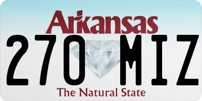 AR license plate 270MIZ