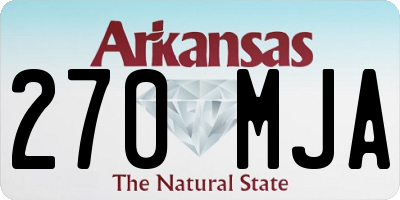 AR license plate 270MJA