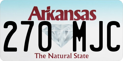 AR license plate 270MJC