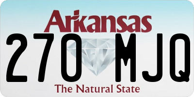 AR license plate 270MJQ