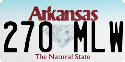 AR license plate 270MLW