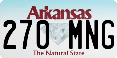 AR license plate 270MNG