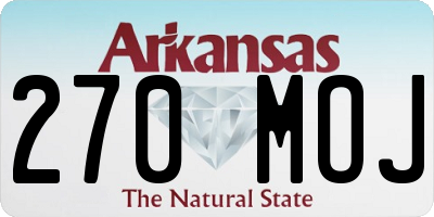 AR license plate 270MOJ