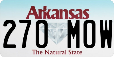 AR license plate 270MOW