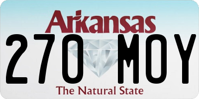 AR license plate 270MOY