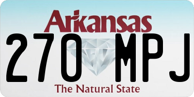 AR license plate 270MPJ