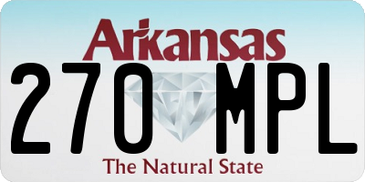 AR license plate 270MPL