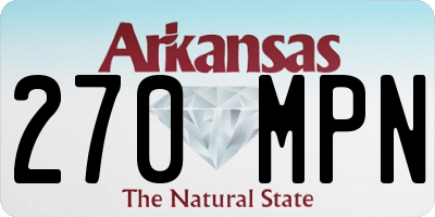 AR license plate 270MPN
