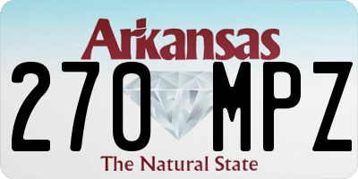 AR license plate 270MPZ