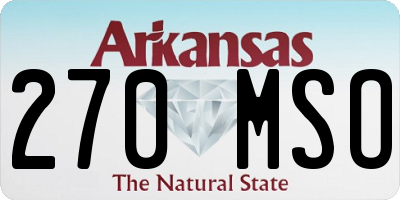 AR license plate 270MSO
