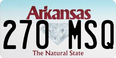 AR license plate 270MSQ