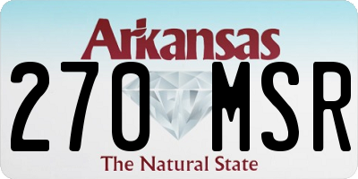 AR license plate 270MSR