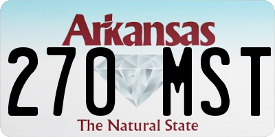 AR license plate 270MST
