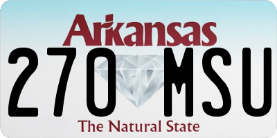 AR license plate 270MSU