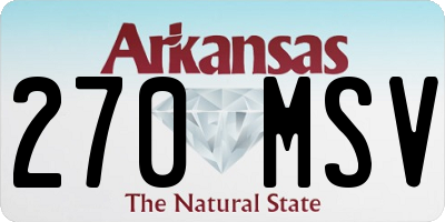 AR license plate 270MSV