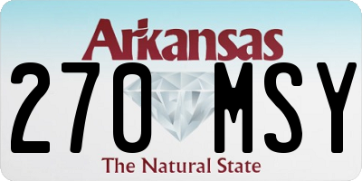 AR license plate 270MSY