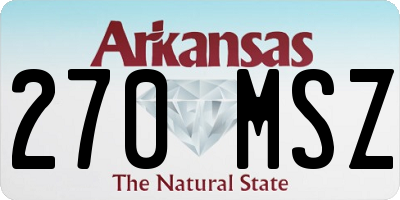 AR license plate 270MSZ