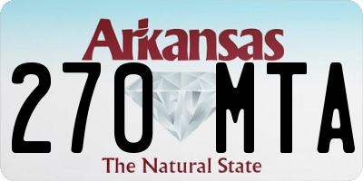 AR license plate 270MTA