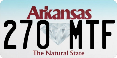 AR license plate 270MTF