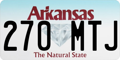 AR license plate 270MTJ