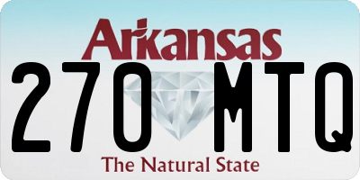 AR license plate 270MTQ