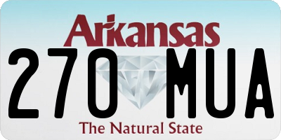 AR license plate 270MUA