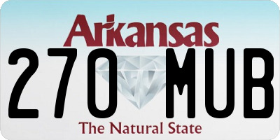 AR license plate 270MUB