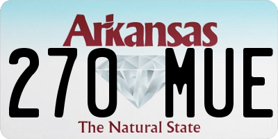 AR license plate 270MUE