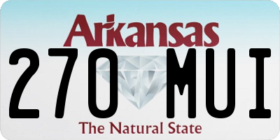 AR license plate 270MUI