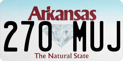 AR license plate 270MUJ