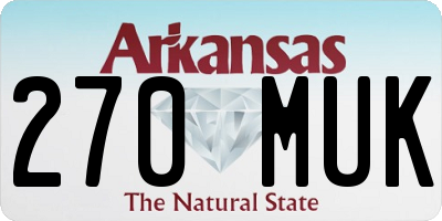 AR license plate 270MUK