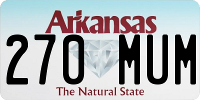 AR license plate 270MUM