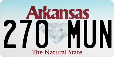 AR license plate 270MUN
