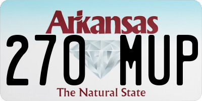 AR license plate 270MUP