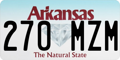 AR license plate 270MZM