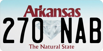 AR license plate 270NAB