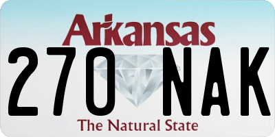 AR license plate 270NAK
