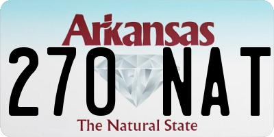 AR license plate 270NAT