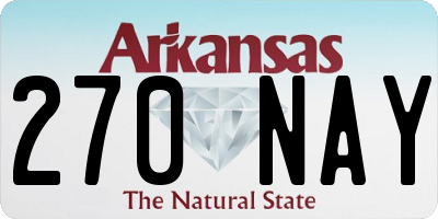 AR license plate 270NAY
