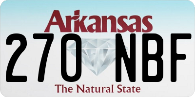 AR license plate 270NBF