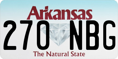 AR license plate 270NBG