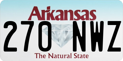 AR license plate 270NWZ