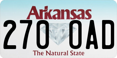 AR license plate 270OAD